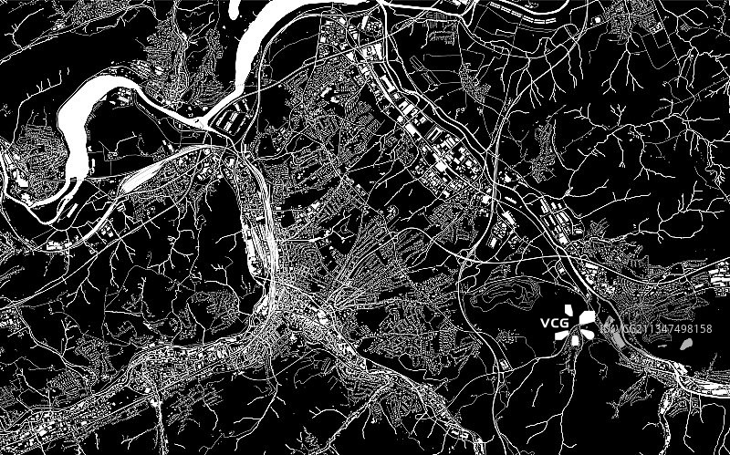 德国哈根市地图图片素材