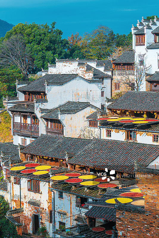 婺源篁岭景区晨曦图片素材