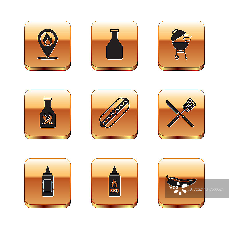 火焰芥末瓶场景图片素材