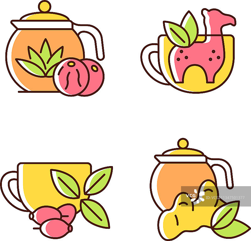 药茶RGB颜色图标集图片素材