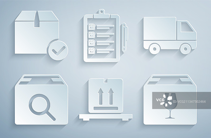 托盘上的纸板箱交付货物图片素材