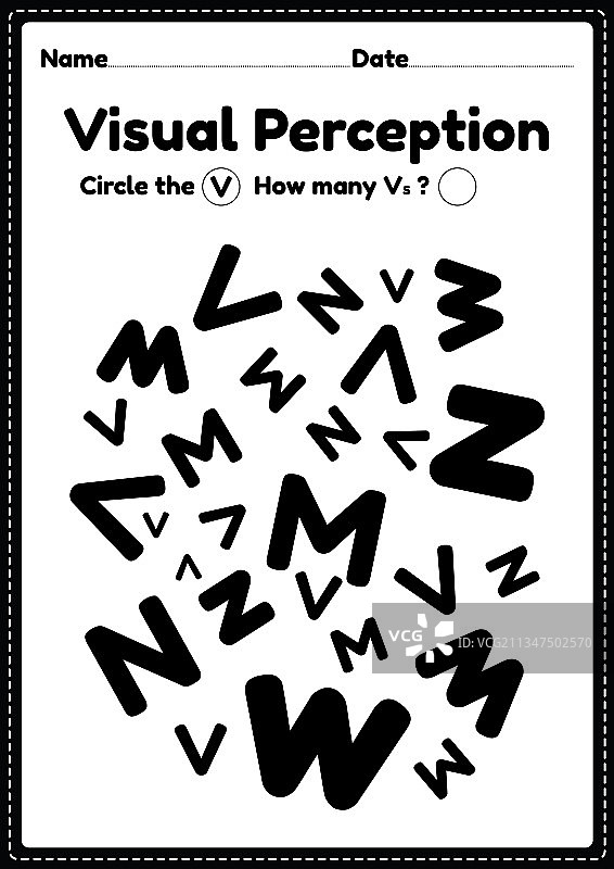 视觉感知能力活动字母图片素材