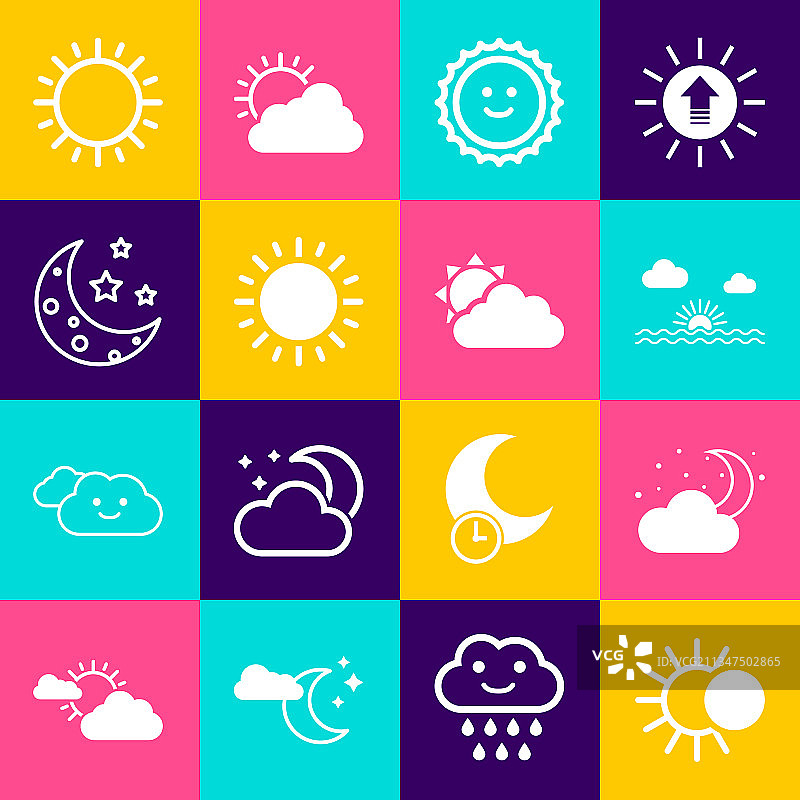 日月星云组合素材图片素材