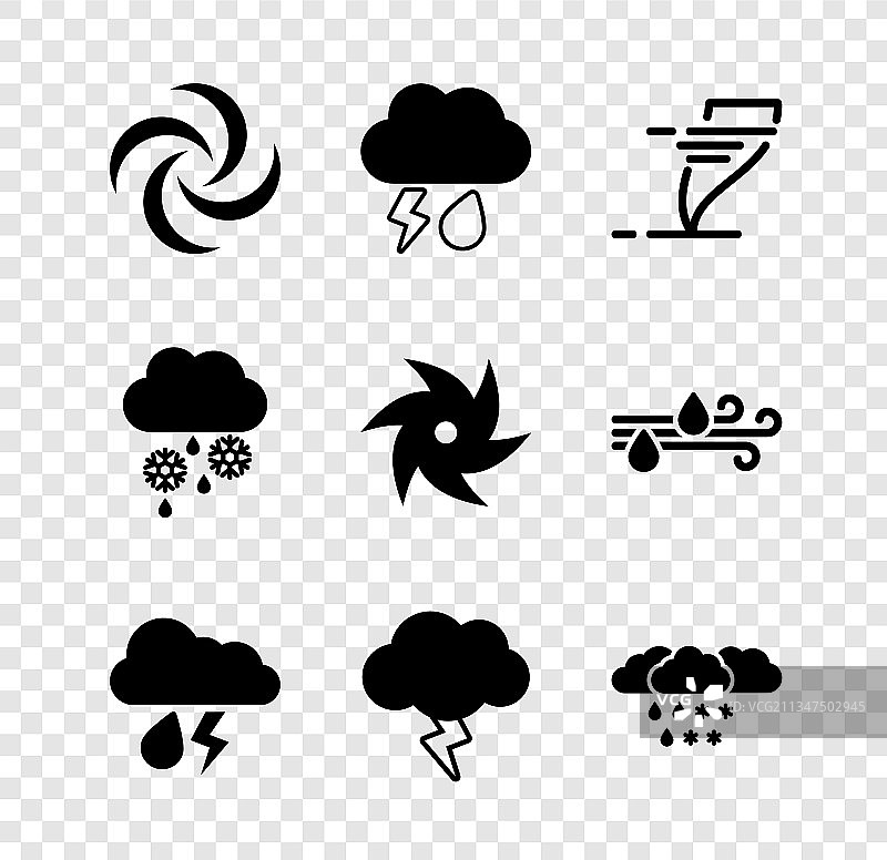 龙卷风云与雨和闪电风暴图片素材