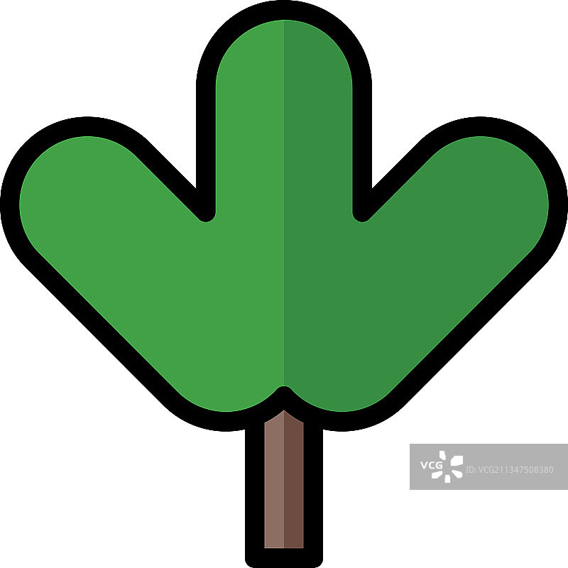 树标志扁平风格图标图片素材