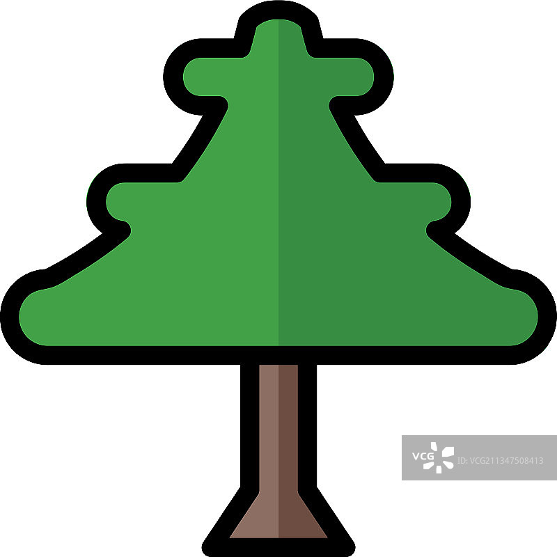 树标志扁平风格图标图片素材