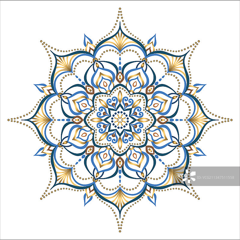 圆形曼陀罗设计元素图片素材