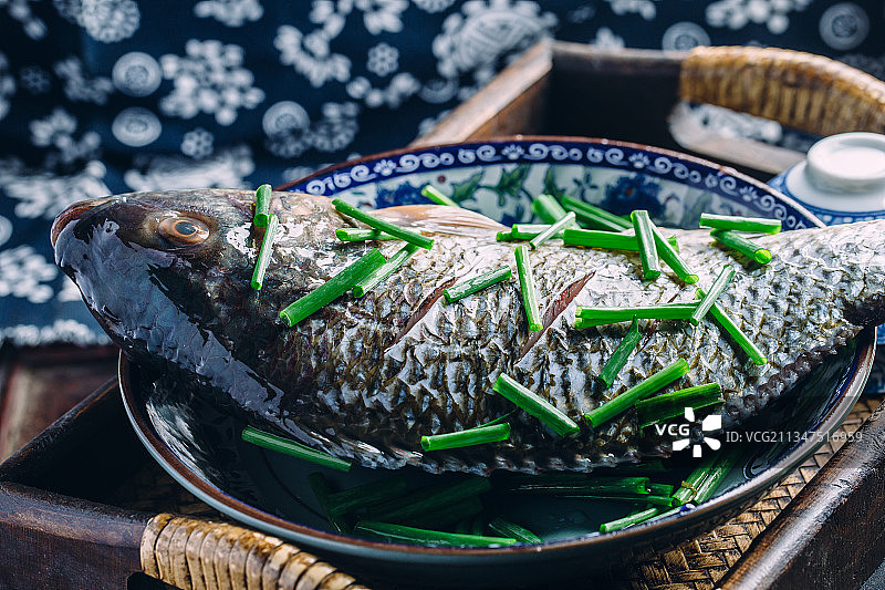 清蒸鱼美食中式菜肴图片素材