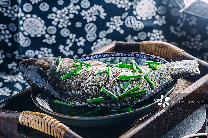 清蒸鱼美食中式菜肴图片素材