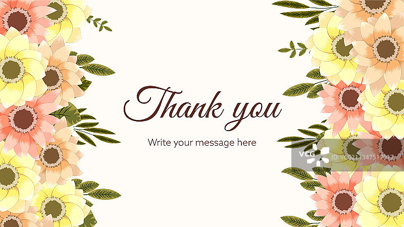 可爱的盛开鲜花背景模板图片素材