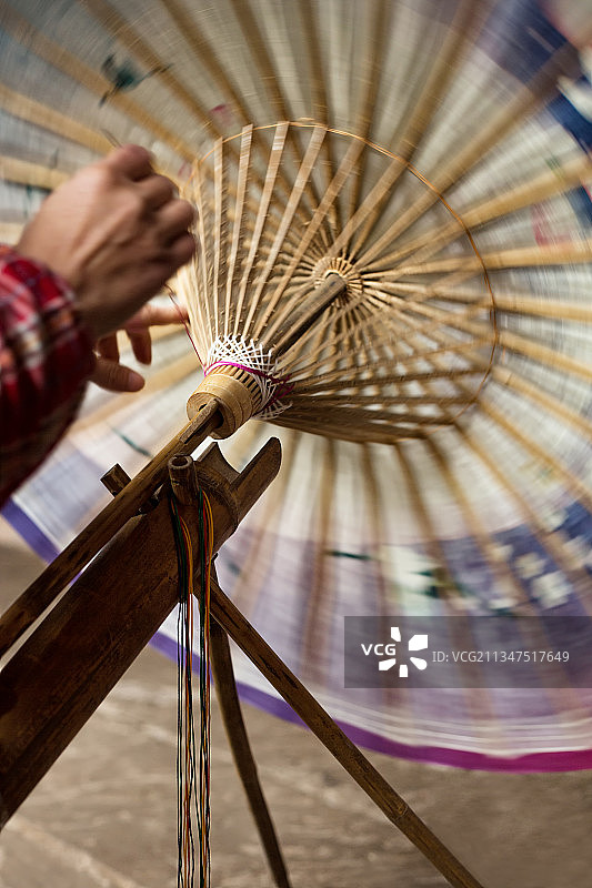 福宝古镇油纸伞、分水油纸伞、非遗文化、油纸伞制作图片素材