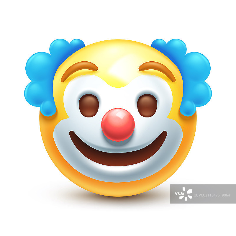 马戏团小丑表情符号图片素材