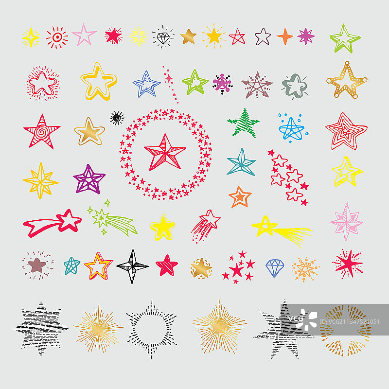 各种形状的星星合集图片素材