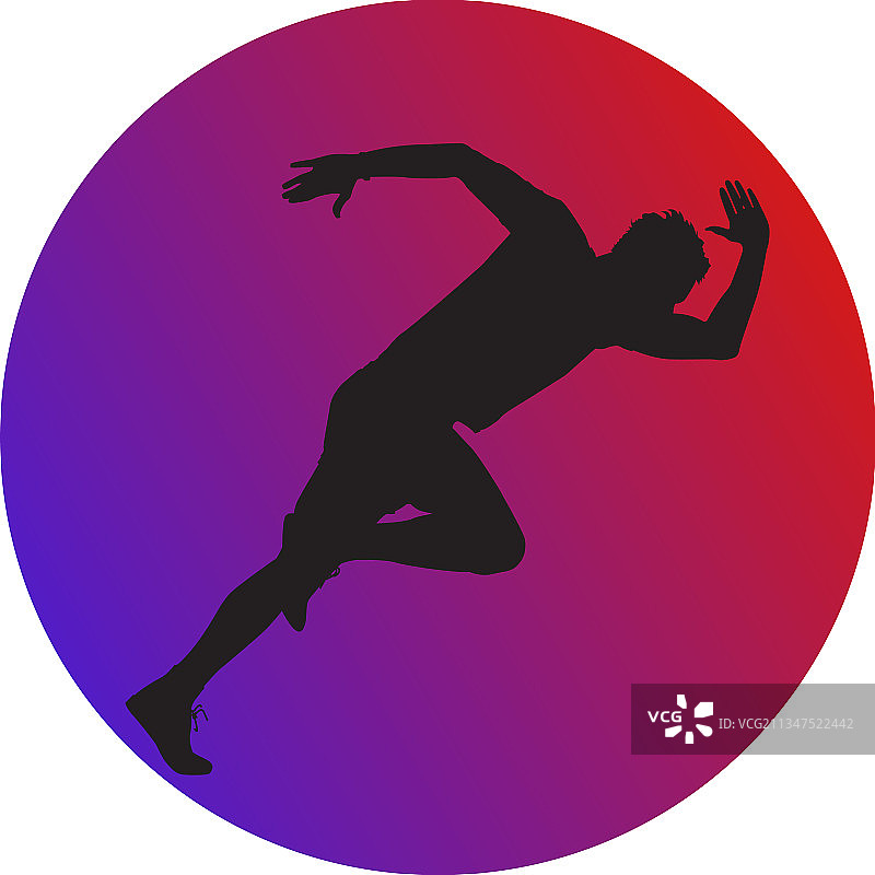 男人短跑图片素材