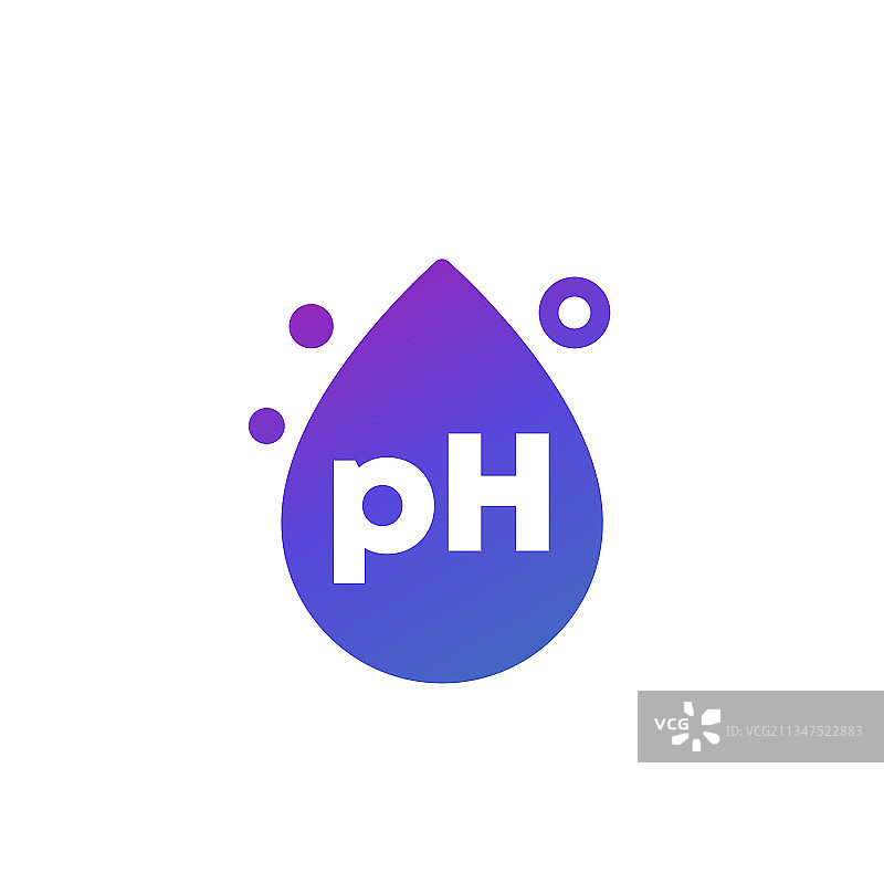 带有水滴的PH图标图片素材