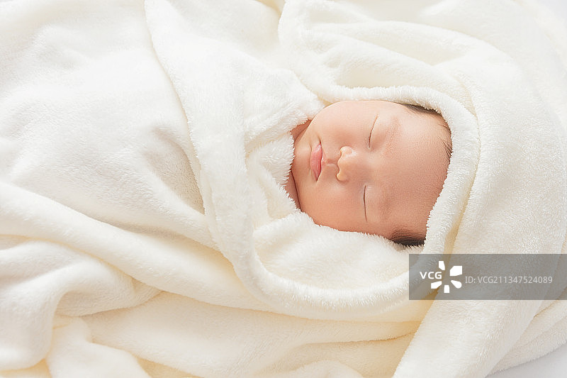 婴儿熟睡图片素材