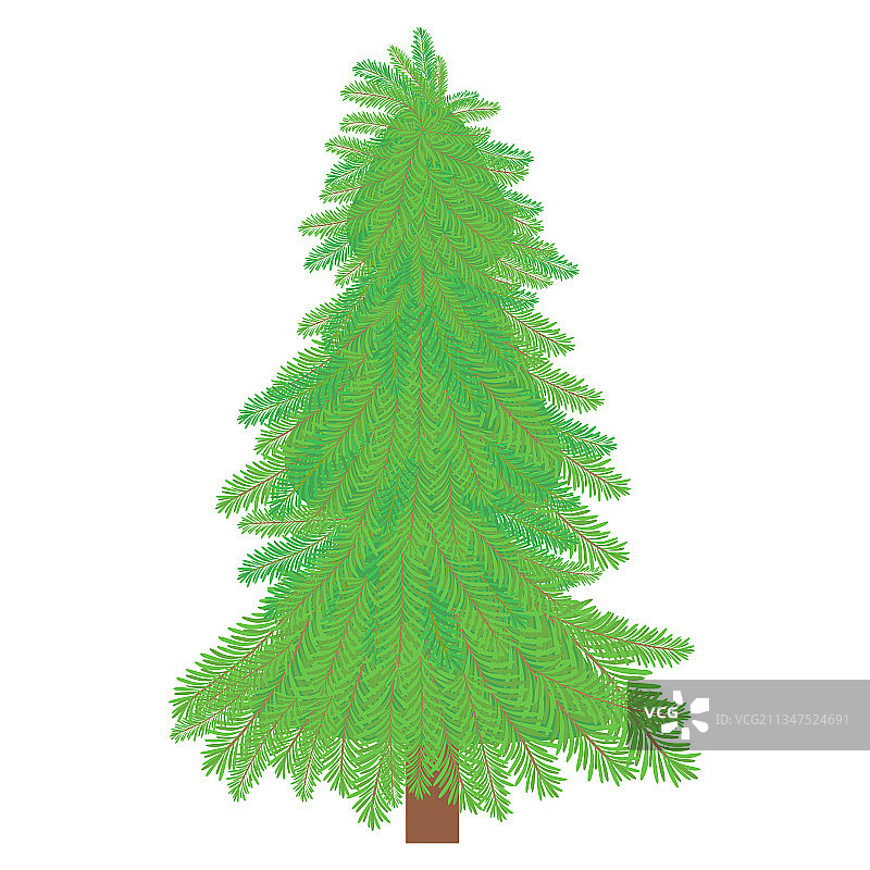 手绘圣诞树冬季素材图片素材