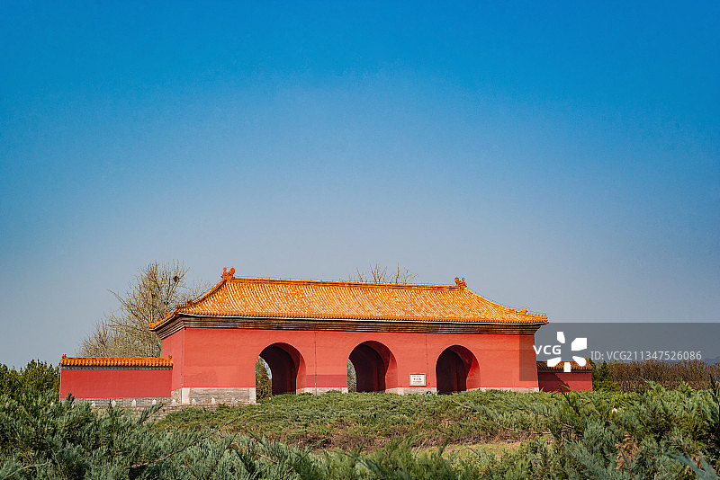 北京明十三陵大宫门图片素材