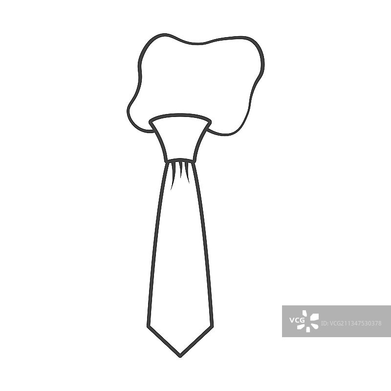 简约线性领带图标元素图片素材