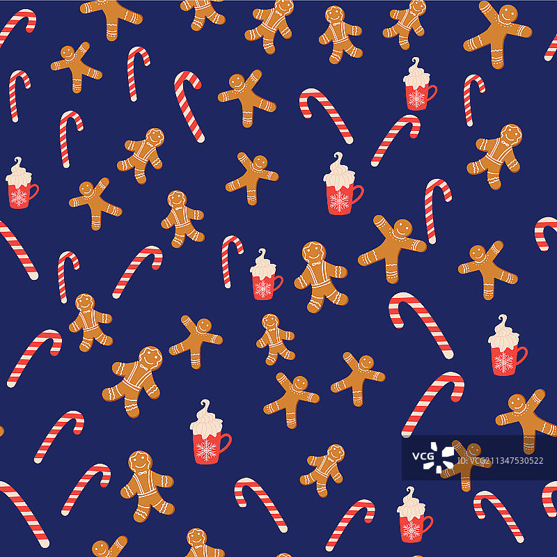 圣诞节无缝背景图片素材