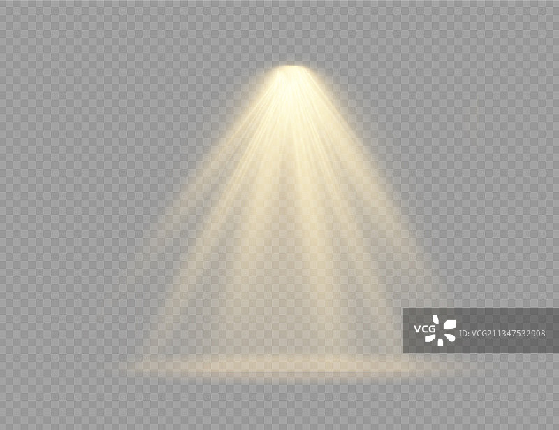 带有黄色光线的聚光灯投影效果图片素材