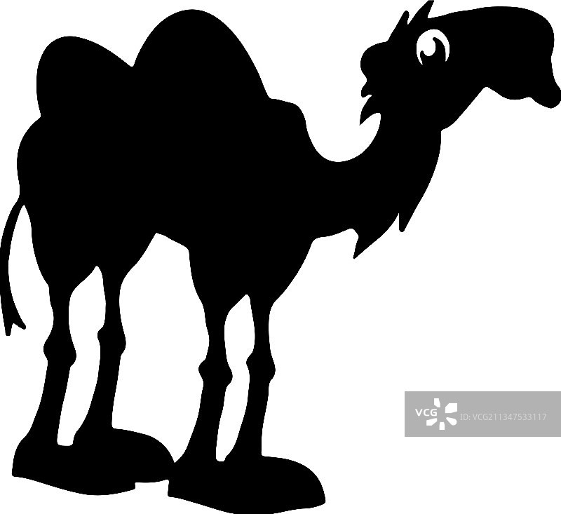 骆驼剪影图片素材
