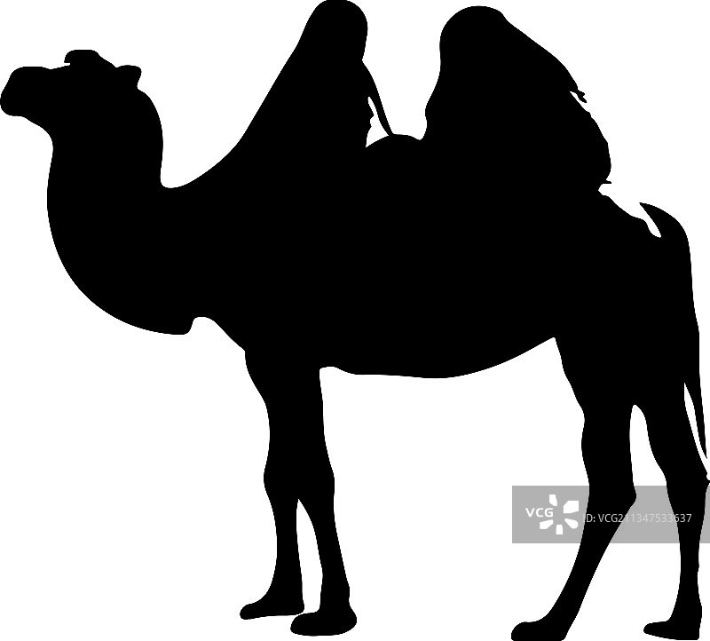 骆驼剪影图片素材