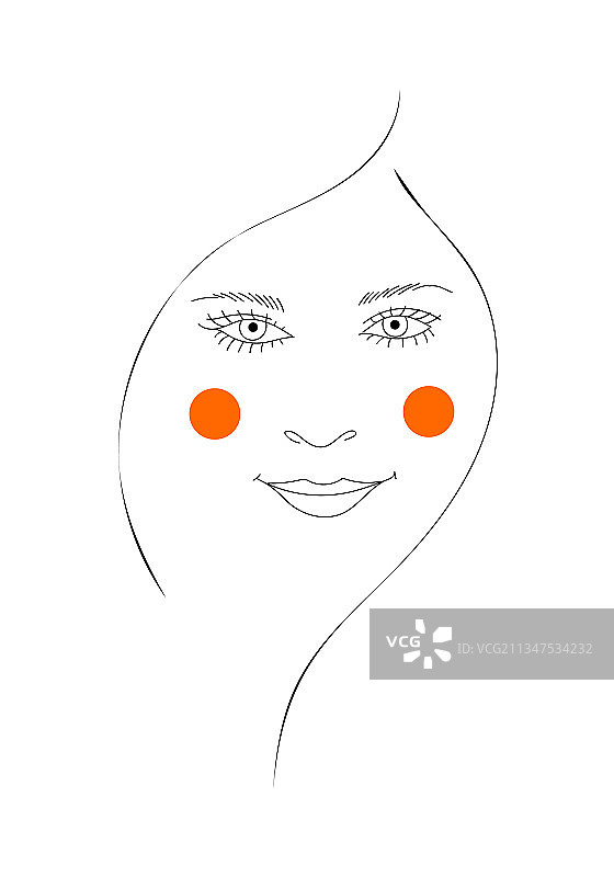 红脸蛋俄罗斯女孩美丽的脸庞图片素材