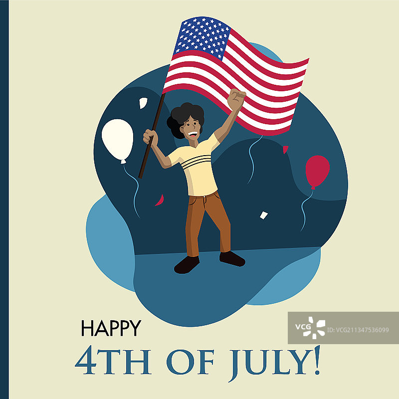 7月4日美国独立日海报图片素材