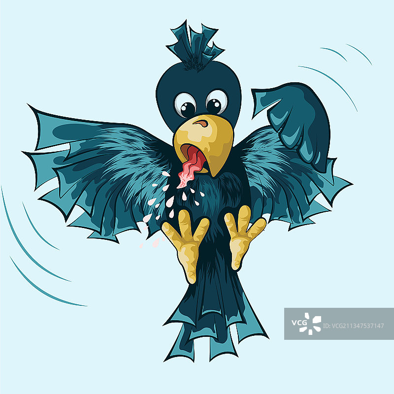 空中翱翔的乌鸦图片素材