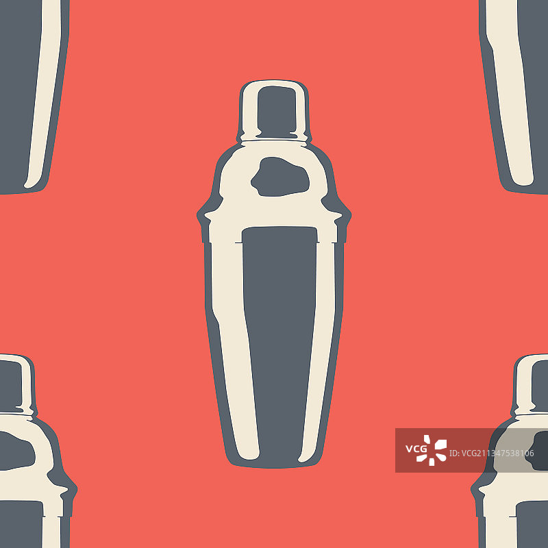 鸡尾酒调酒器无缝图案图片素材