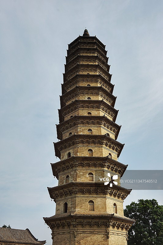 山西太原永祚寺双塔图片素材