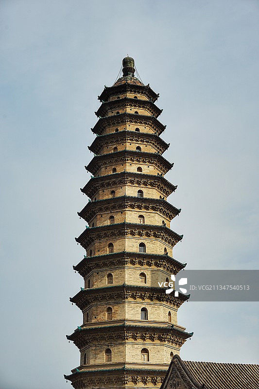 山西太原永祚寺双塔图片素材