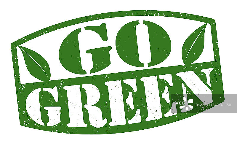 绿色环保复古橡胶印章图片素材
