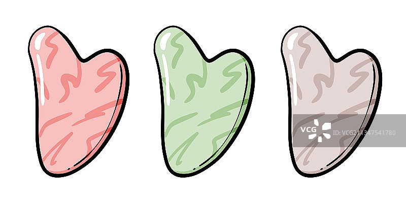 刮痧按摩板石英玉石工具图片素材