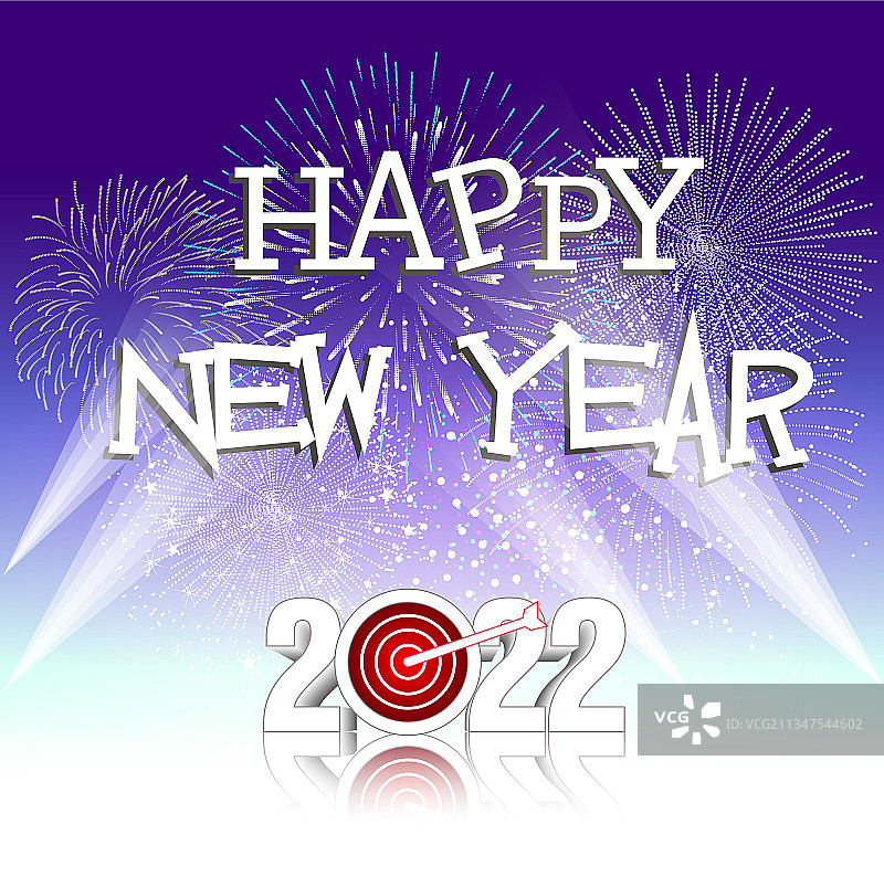 2022新年快乐烟花绽放图片素材