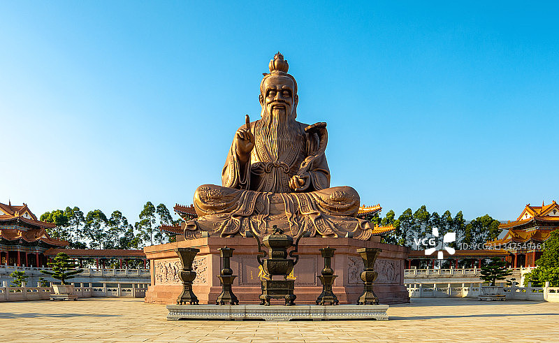 花都圆玄道观老子像图片素材