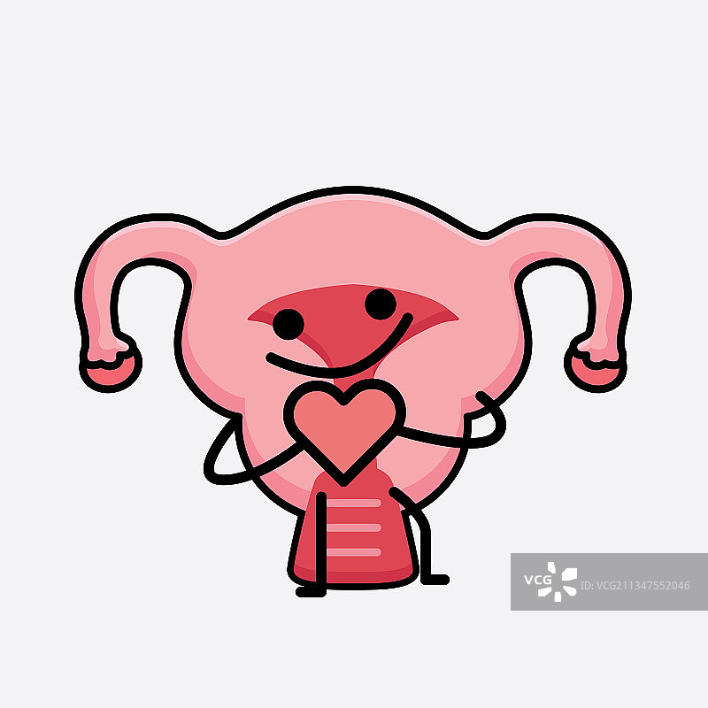 可爱的子宫卡通形象图片素材