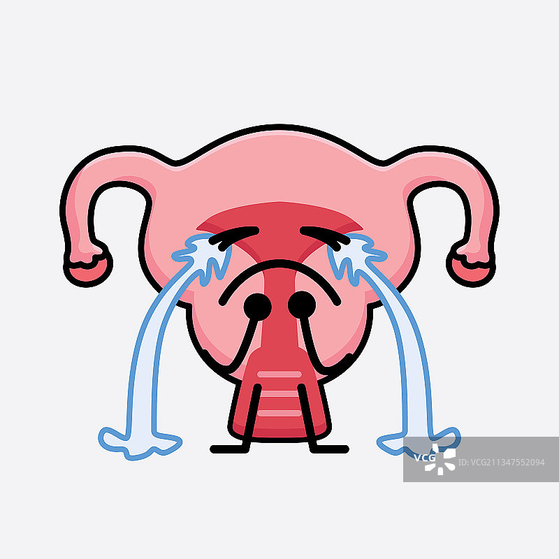 可爱的子宫卡通形象图片素材