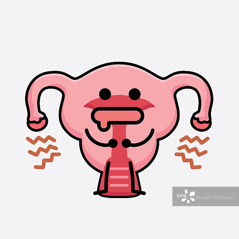 可爱的子宫卡通形象图片素材