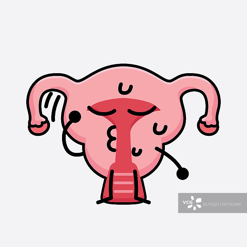 可爱的子宫卡通形象图片素材