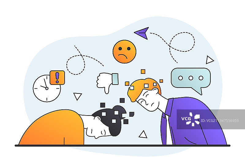 男女角色记忆力衰退图片素材