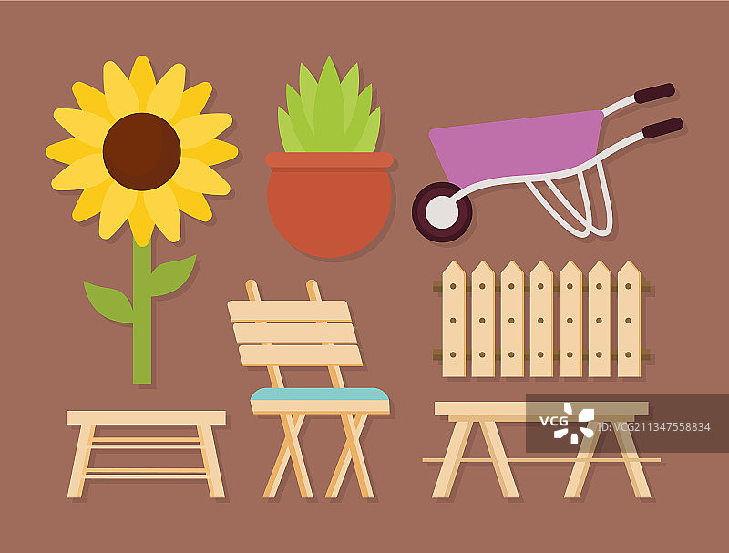 六件后院物品图片素材