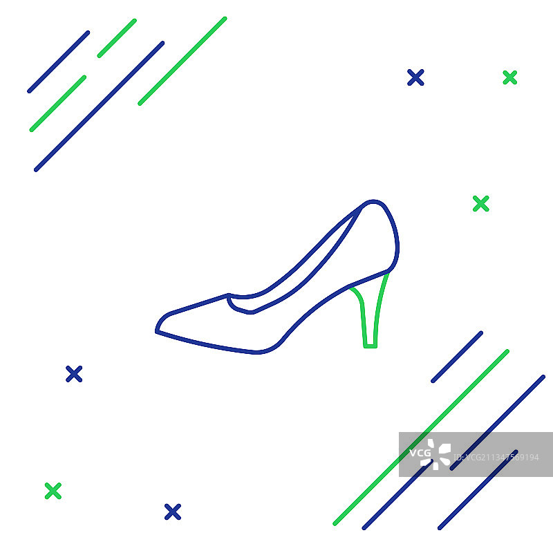 高跟鞋线条图标图片素材