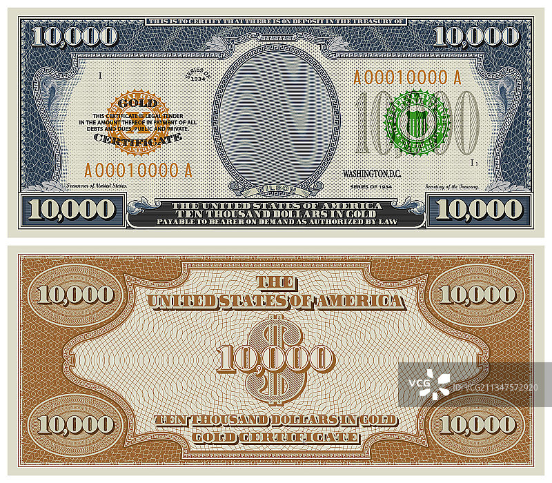 金色虚构正反面图片素材