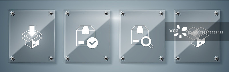 拆箱搜索包裹选中标记套装图片素材