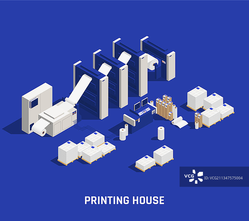 印刷厂单元组合图片素材
