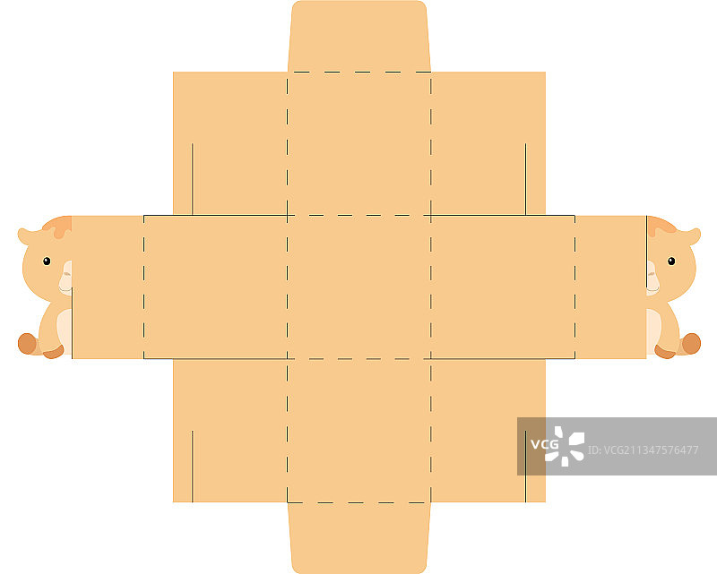 骆驼包装喜糖盒简约设计图片素材
