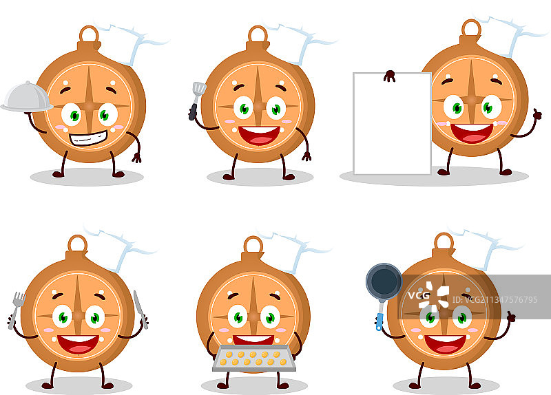 卡通人物指南针饼干图片素材