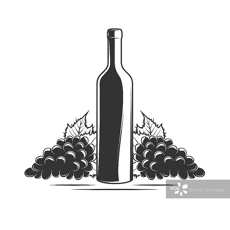 葡萄与葡萄酒瓶图片素材